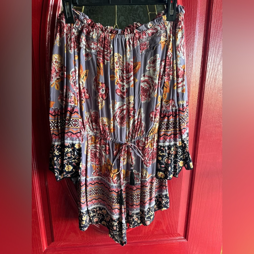 Off the Shoulder Floral Romper - super soft